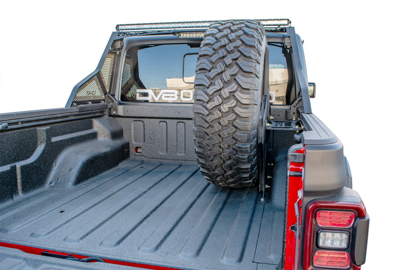 2019+ Jeep Gladiator Universal Stand Up In-Bed Tire Carrier - Image 10