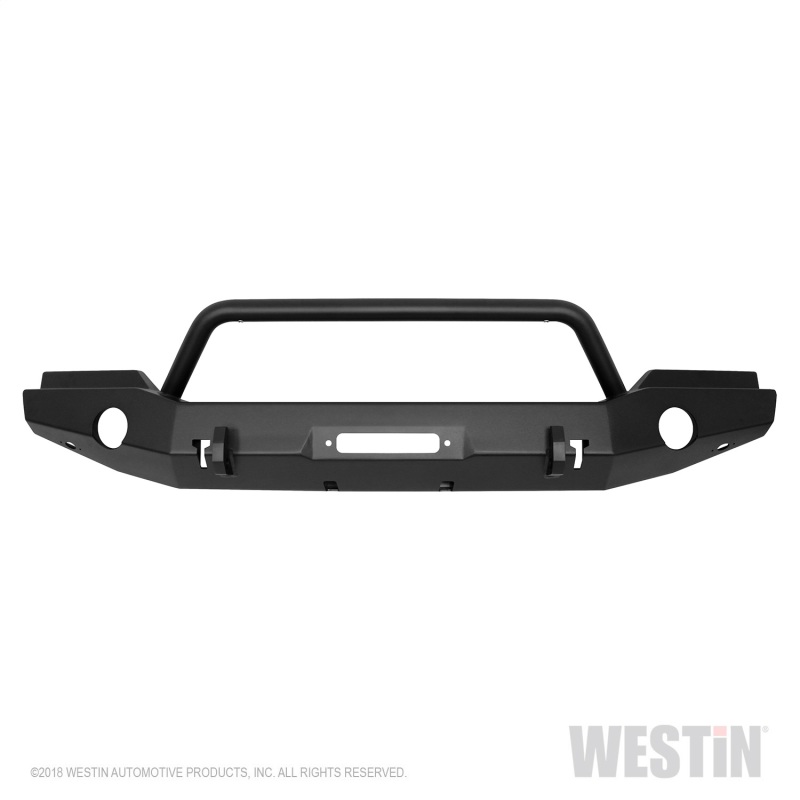 Westin 07-18 Jeep Wrangler JK WJ2 Full Width Front Bumper w/Bull Bar Textured Black thumbnail 8