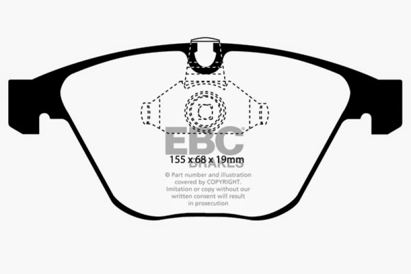 EBC 08-10 BMW M3 4.0 (E90) Bluestuff Front Brake Pads thumbnail 7