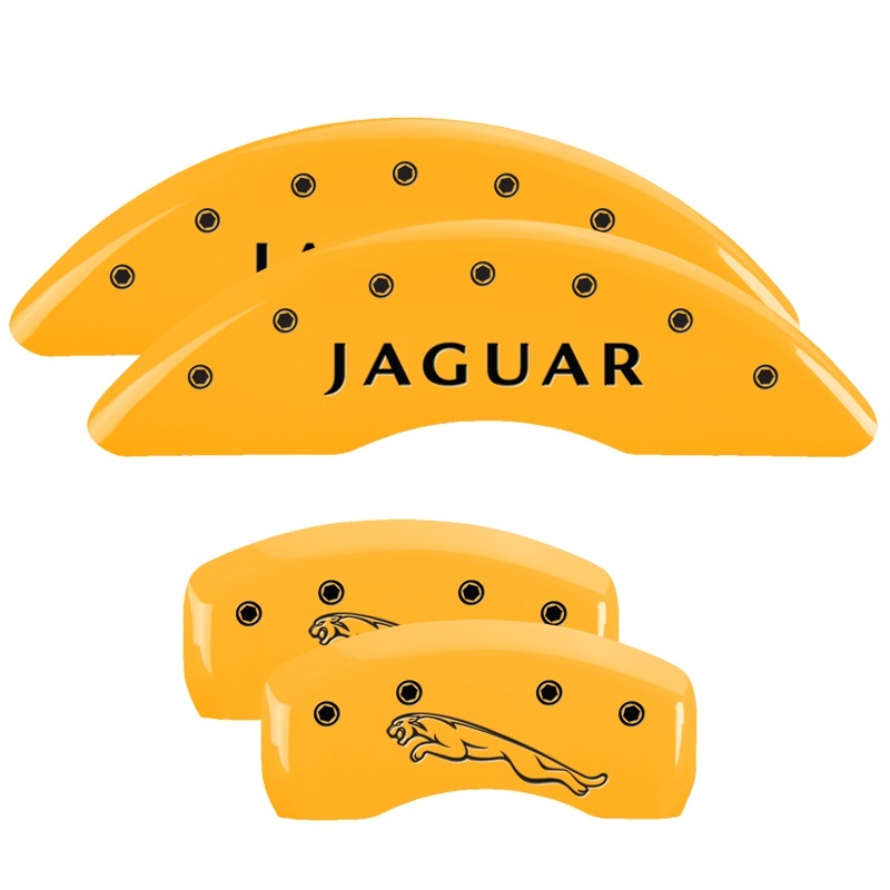 MGP 4 Caliper Covers Engraved Front & Rear MGP Yellow finish black ch thumbnail 5