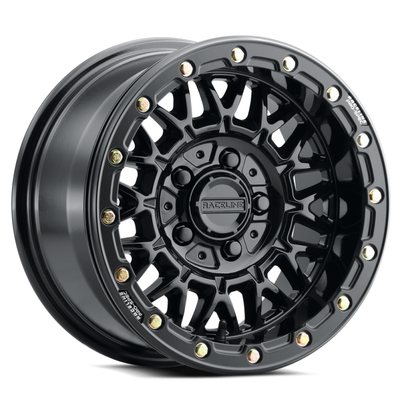 Raceline A15 Omega 15x7in / 5x114.3 BP / 25mm Offset / 68mm Bore - Gloss Black thumbnail 3