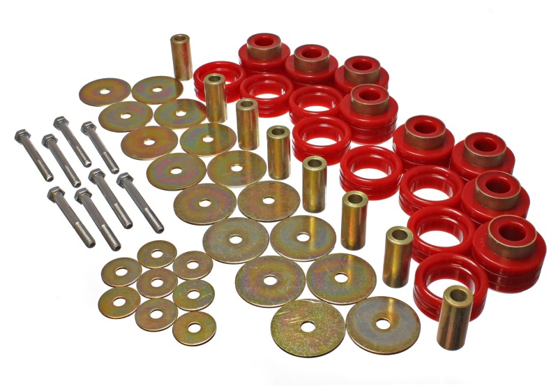 Energy Suspension Body Mount Set Inc. Hardware - Red thumbnail 3