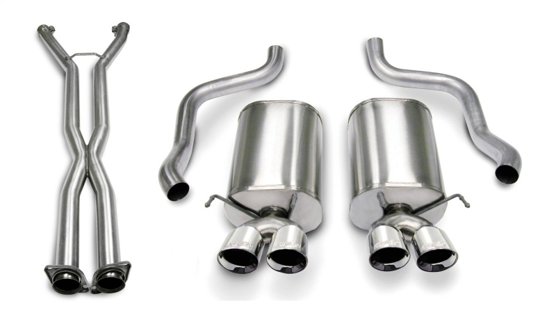 Corsa 06-08 Chevrolet Corvette C6 (A/T) 2.5in Sport Cat-Back Exhaust - 3.5in Black Twin Tips thumbnail 9