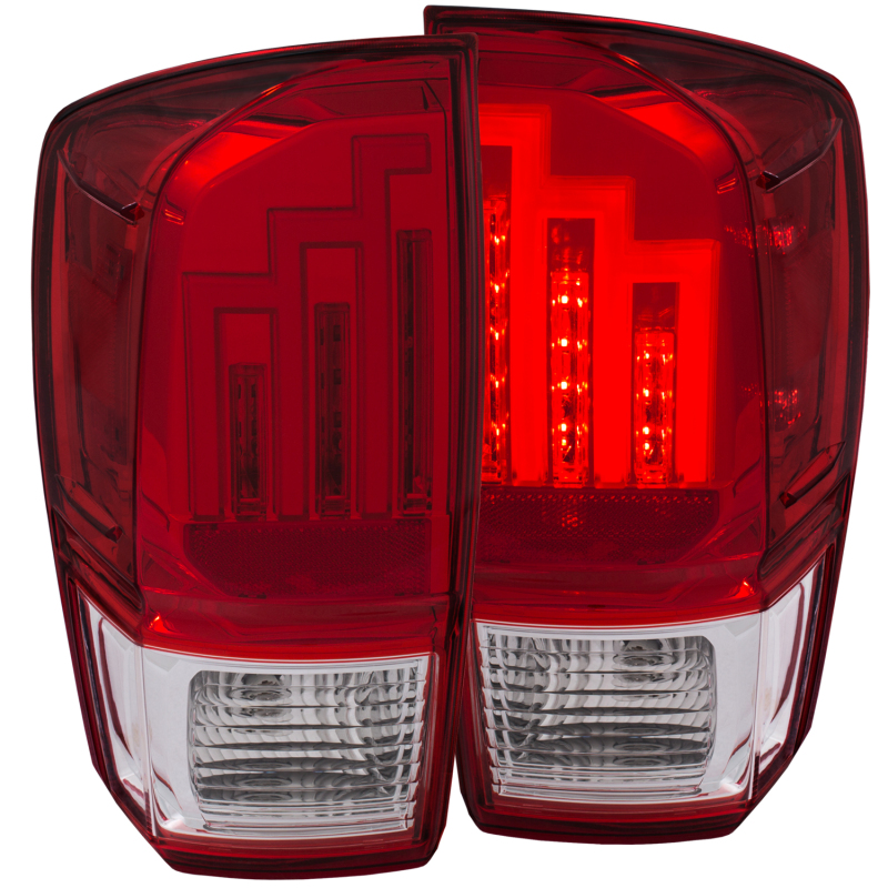 ANZO 2016-2017 Toyota Tacoma LED Taillights Red/Clear thumbnail 5