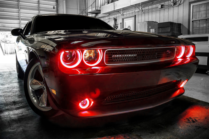 Oracle Dodge Challenger 08-14 LED Waterproof Halo Kit - Red thumbnail 9