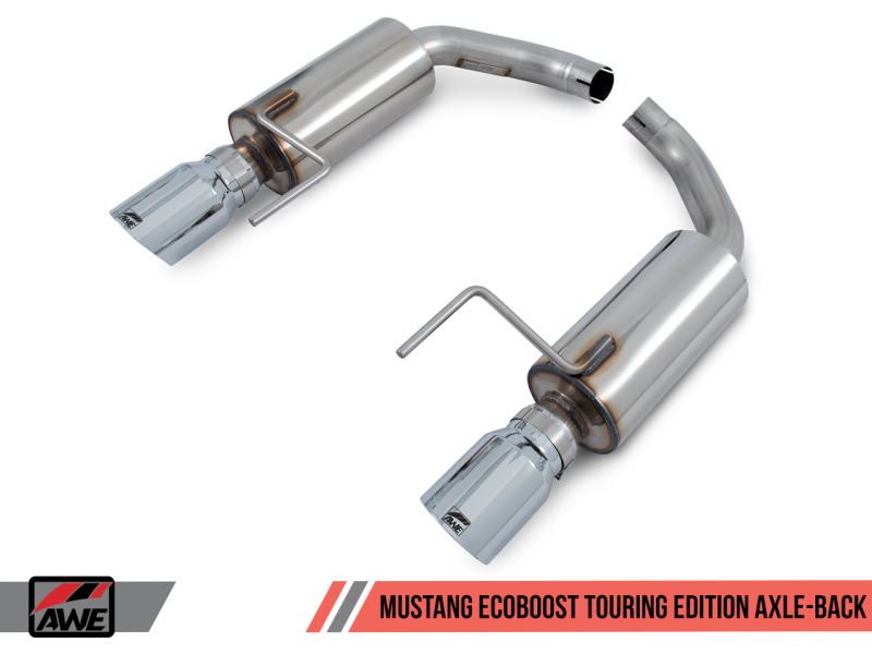 AWE Tuning S550 Mustang EcoBoost Axle-Back Exhaust - Touring Edition (Chrome Silver Tips) thumbnail 7