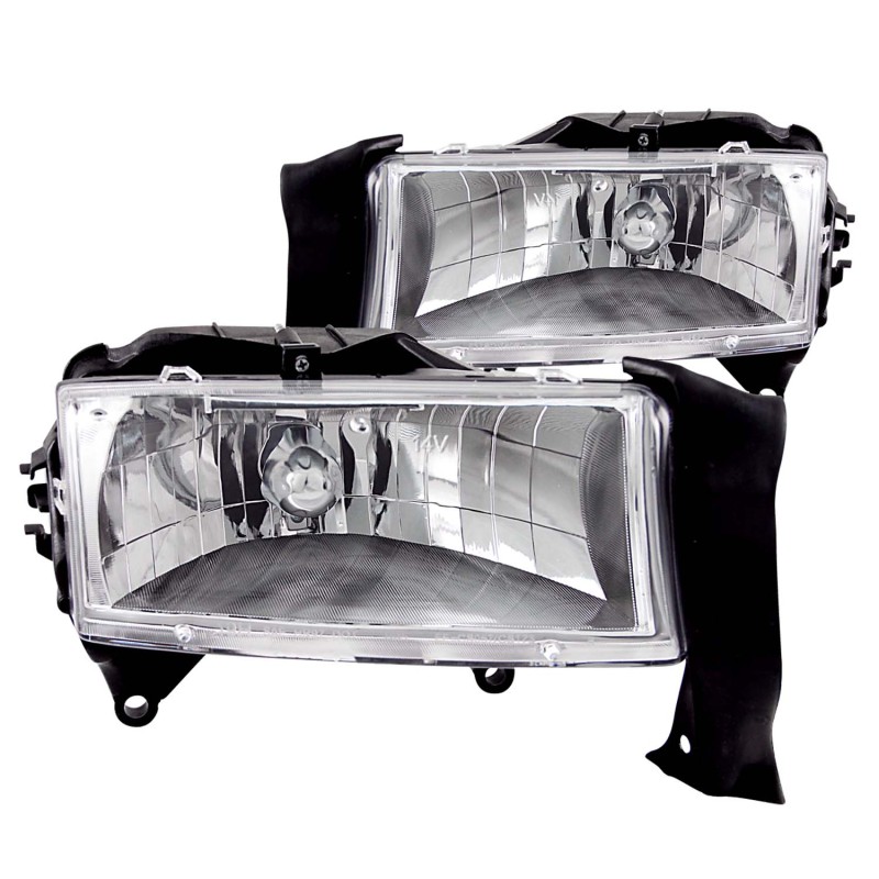 ANZO 1997-2004 Dodge Dakota Crystal Headlights Chrome thumbnail 3