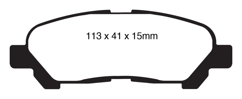 EBC 09-13 Toyota Highlander 2.7 2WD/4WD Greenstuff Rear Brake Pads thumbnail 2