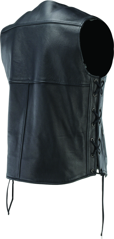 Kuryakyn Leather By River Road Old Skool Leather Vest Black - Large thumbnail 7