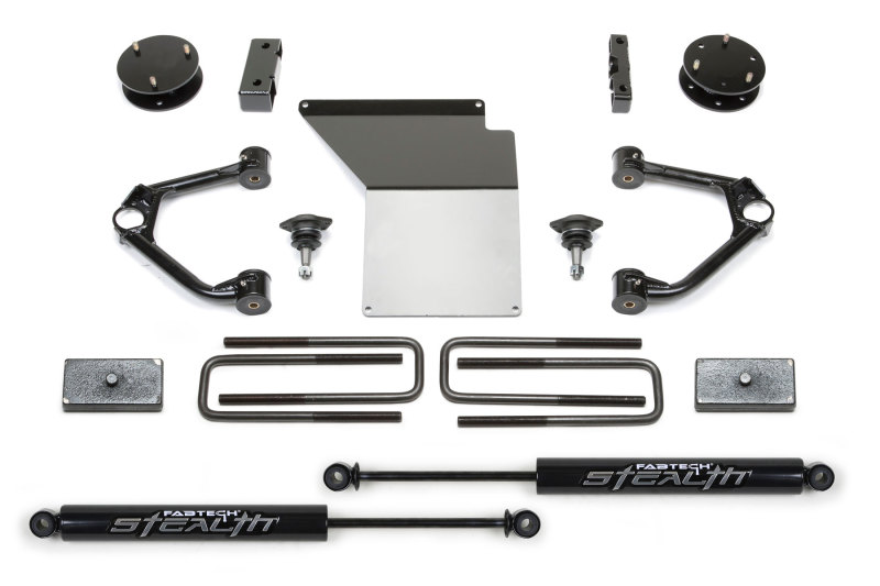 Fabtech 07-18 GM K1500 w/OE Forged UCA 3.5in Budget UCA System w/Rear Stealth Shocks (1x fabFTS21186)