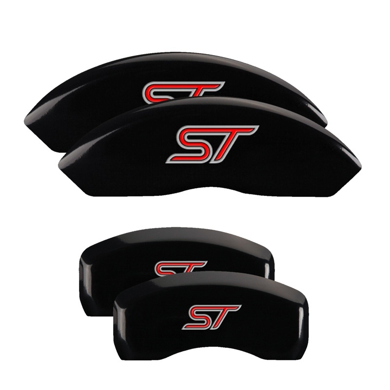 MGP 4 Caliper Covers Engraved Front & Rear No bolts/ST Black finish silver ch thumbnail 6