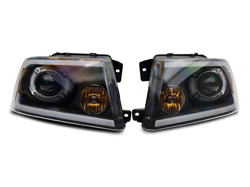 Raxiom 04-08 Ford F-150 Axial Series LED Proj Headlights/Seq LED Bar- Black- Clear Lens thumbnail 4