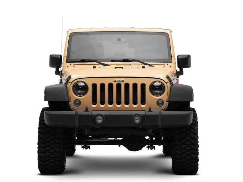 Raxiom 07-18 Jeep Wrangler JK Axial Series Quatro LED Headlights- Black Housing- Clear Lens thumbnail 4