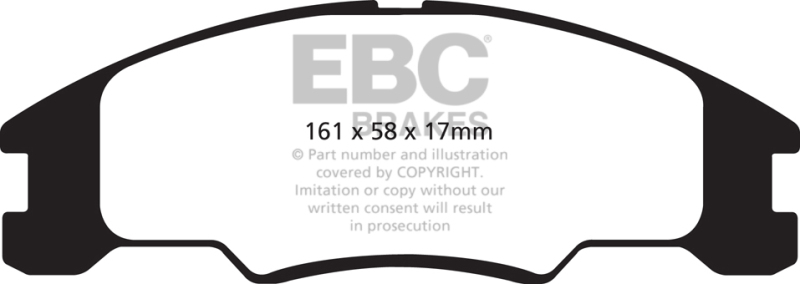 EBC 10-11 Ford Focus 1.6 Greenstuff Front Brake Pads thumbnail 3
