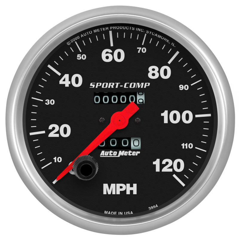 Autometer 5in 0-120 MPH Mechanical Sport-Comp Speedometer thumbnail 2