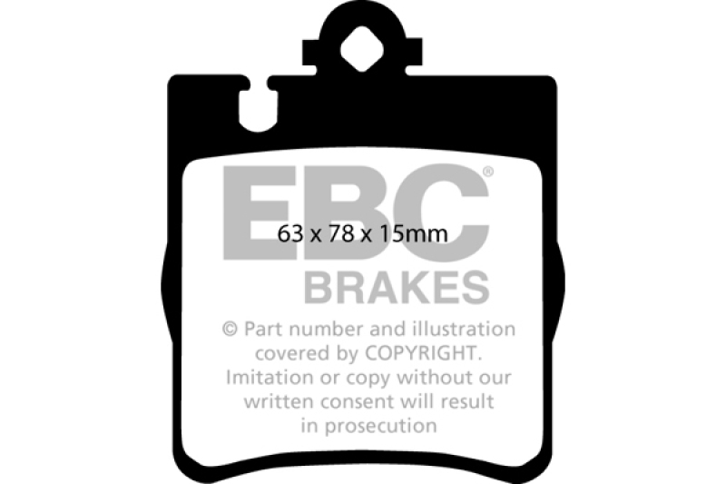 EBC 03 Mercedes-Benz C230 (W203) 2.3 Sport Redstuff Rear Brake Pads thumbnail 3