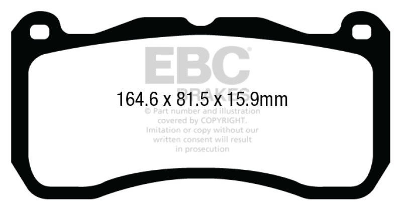 EBC 13-14 Ford Mustang GT500 Bluestuff Front Brake Pads thumbnail 3
