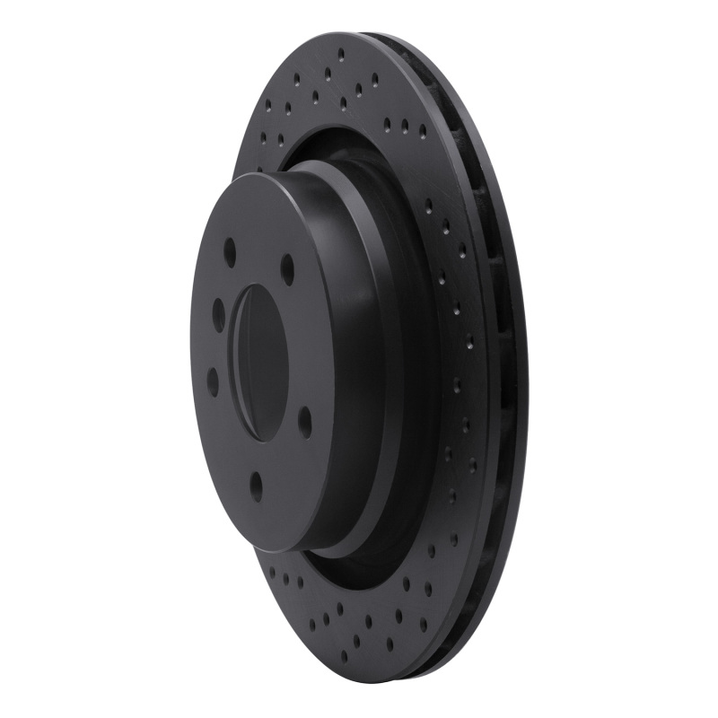 R1 95-99 BMW M3 E36 Rear Right Drilled Black Brake Rotor