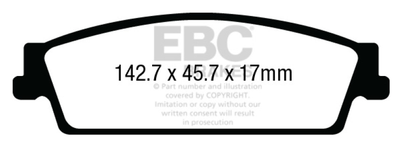 EBC 15+ Gac Yukon XL / Denali XL 1500 Extra Duty Rear Brake Pads