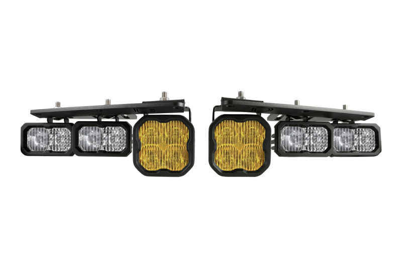 Diode Dynamics 21-Up Ford Bronco Stage Series Fog Pocket Kit - Yellow Max