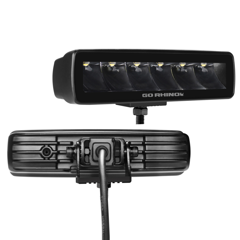 Go Rhino Xplor Blackout Series Sixline LED Spot Light Kit (Surface/Threaded Stud Mount) - Blk (Pair) thumbnail 4