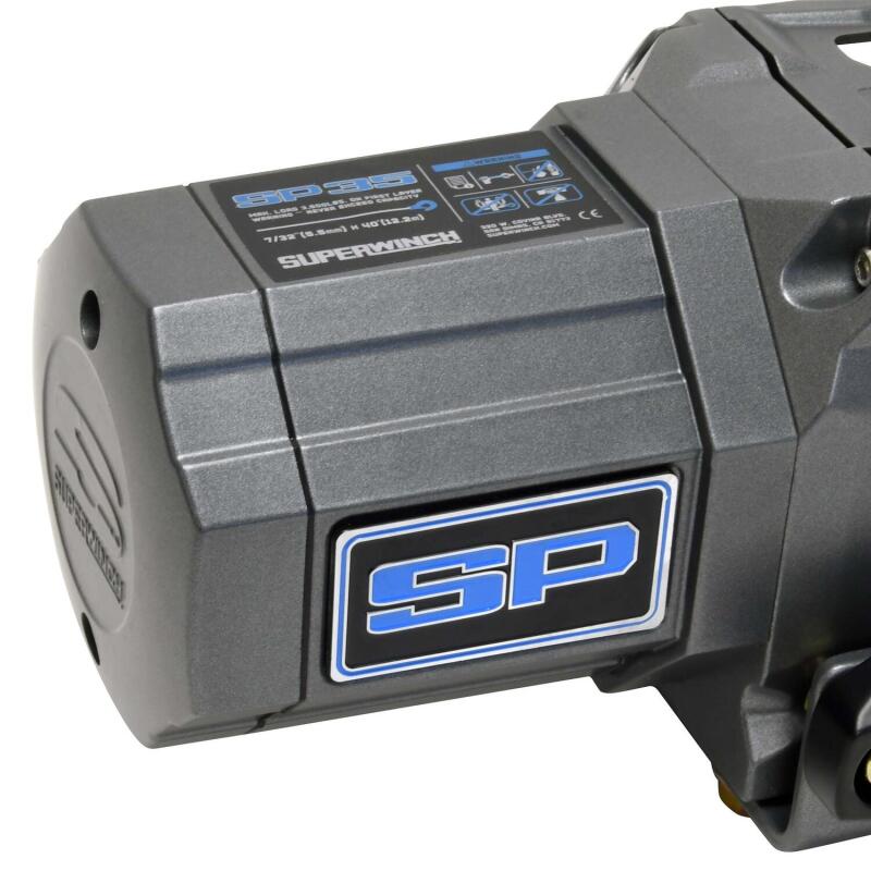 Superwinch 3500 LBS 12V DC 7/32in x 40ft Steel Rope Roller Fairlead SP 35 Winch thumbnail 8