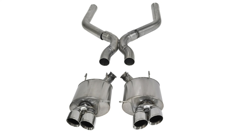 Corsa 2013-2014 Ford Mustang Shelby GT500 5.8L V8 Polished Sport Axle-Back + XO Exhaust thumbnail 3