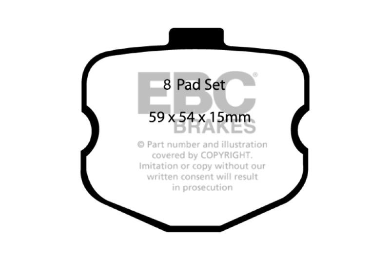 EBC 10-13 Chevrolet Corvette (C6) 6.2 Grand Sport Bluestuff Front Brake Pads thumbnail 5