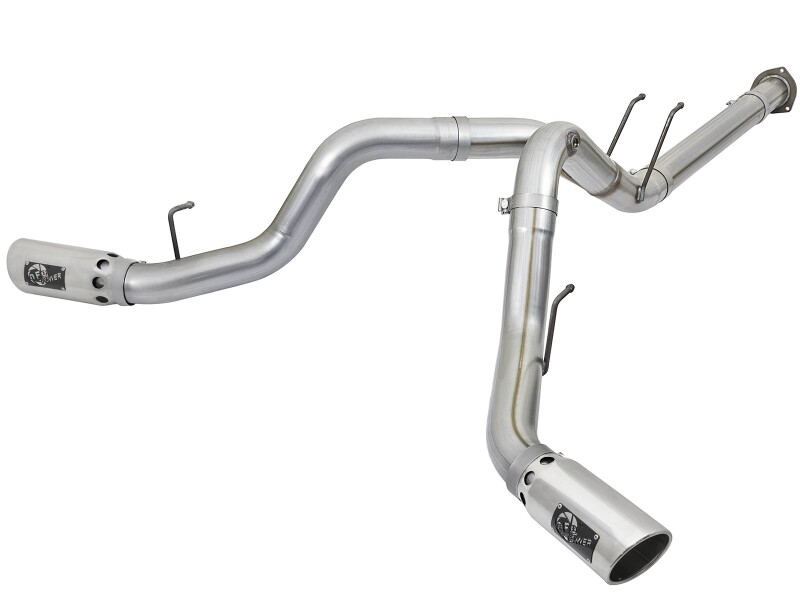 aFe ATLAS 4in DPF-Back Alum Steel Exhaust System w/Polished Tip 2017 Ford Diesel Trucks V8-6.7L (td) thumbnail 2