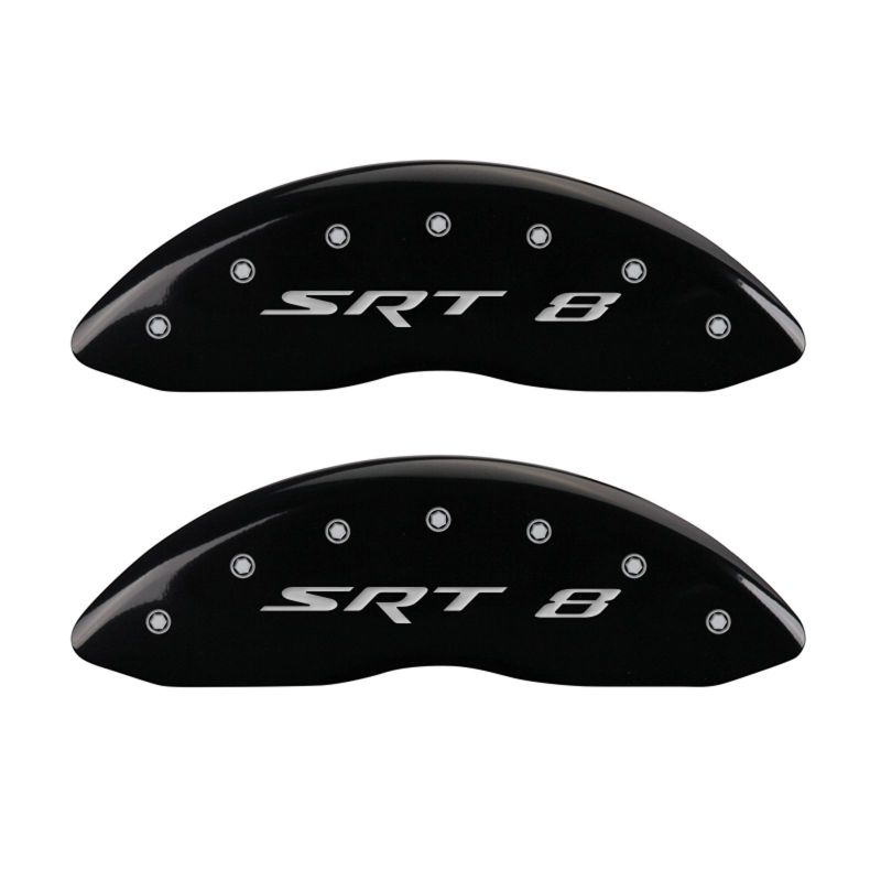 MGP 4 Caliper Covers Engraved Front & Rear SRT8 Black finish silver ch thumbnail 5