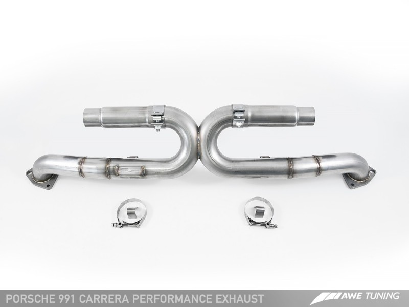 AWE Tuning 991 Carrera Performance Exhaust - Chrome Silver Tips thumbnail 6