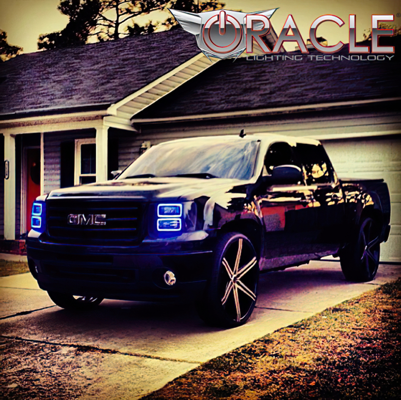 Oracle GMC Sierra 07-13 Halo Kit (New Square Ring Design) - ColorSHIFT w/ 2.0 Controller