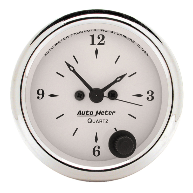 AutoMeter Gauge Clock 2-1/16in. 12HR Analog Old Tyme White thumbnail 4