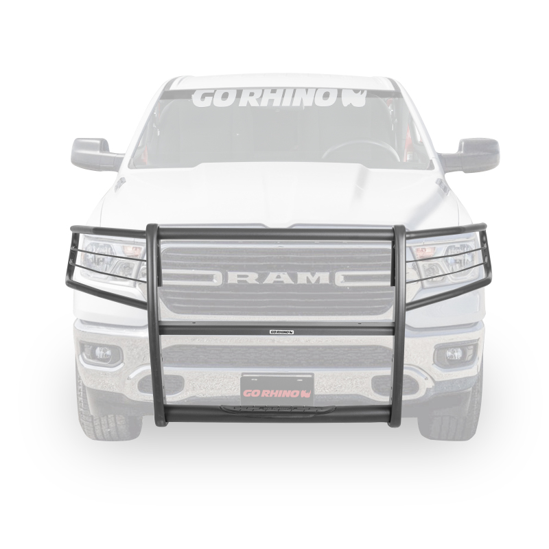 Go Rhino 19-24 Ram 1500 3100 Series StepGuard Center Grille + Brush Guards - Tex. Black thumbnail 4