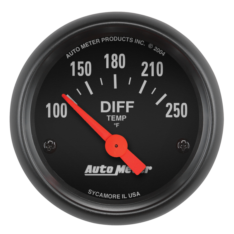 AutoMeter Gauge Differential Temp 2-1/16in. 100-250 Deg. F Electric Z-Series thumbnail 4