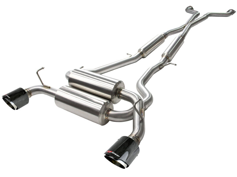 aFe Takeda 2-1/2in 304SS Cat-Back Exhaust Infiniti G37 08-13/Q60 14-15 V6-3.7 w/ Carbon Fiber Tips thumbnail 6