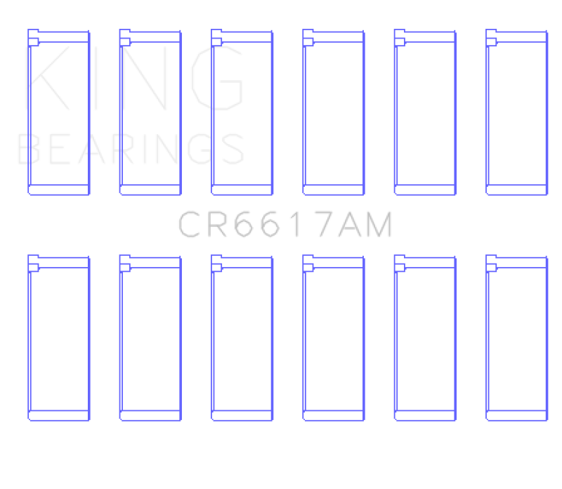King Engine Bearings Volvo D42/Audi/Volksw. (Size +1.0mm) Connecting Rod Bearing Set thumbnail 2