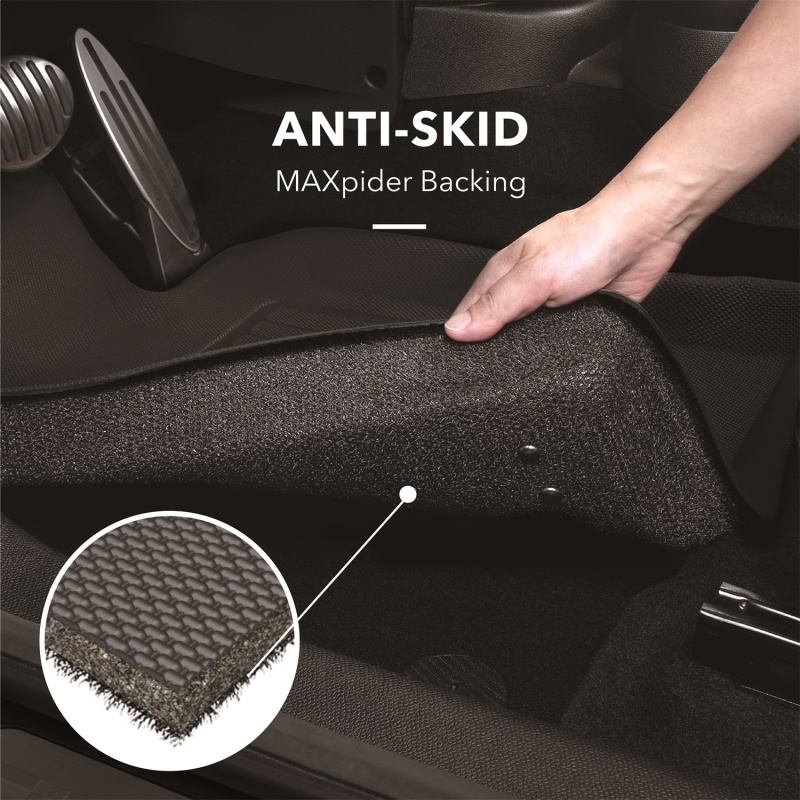 3D MAXpider 2019-2023 Genesis G70 Kagu 2nd Row Floormats - Black thumbnail 2