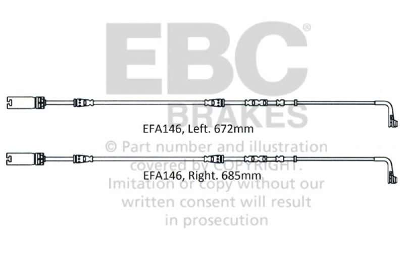 EBC 2008-2010 BMW M3 4.0L (E90) Front Wear Leads thumbnail 3