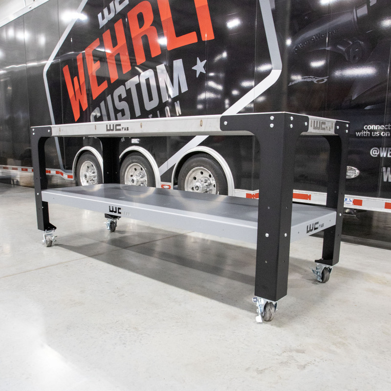Wehrli Modular Steel Work Bench Top/Shelf Kit - 32in x 90in x .120in Thick (Stainless Steel & Grey)