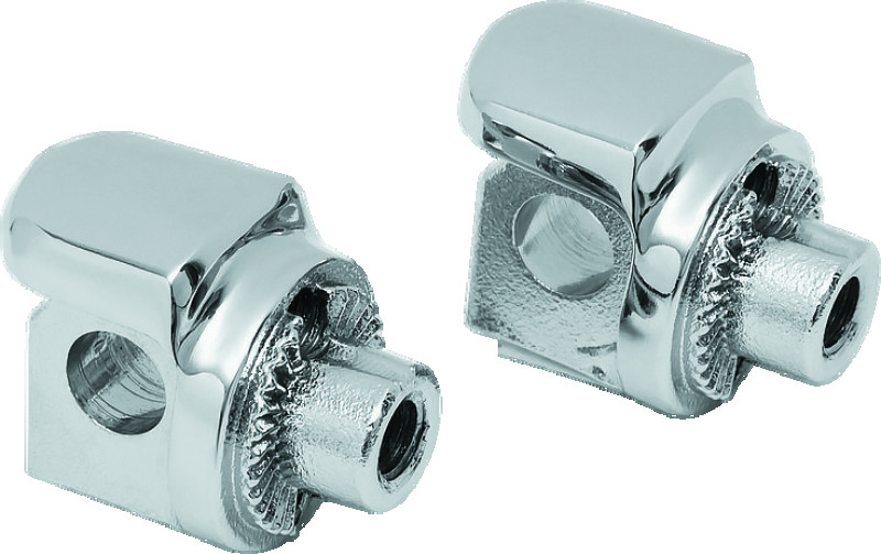Kuryakyn Splined Peg Adapters 8894 Foot Adapters, Dyna Passenger Mounts, Non-Pivoting Design, Intended for Floorboards, Chrome, Pair thumbnail 2