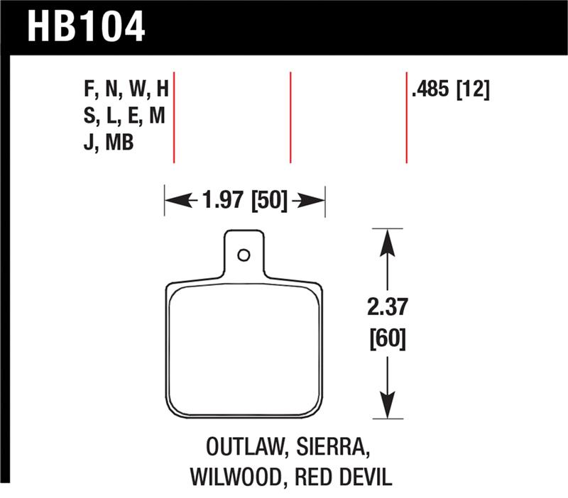 HAWK HPS Brake Pad Sets