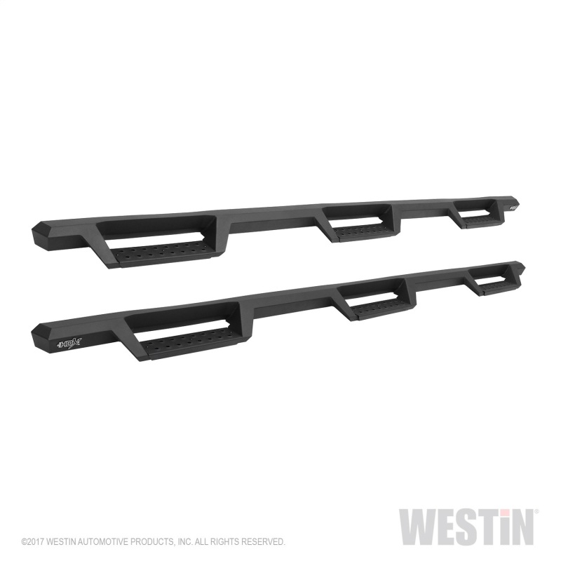 Westin/HDX 07-19 Chevy Silv 2500/3500 Crew (8ft) (Excl Dually) Drop WTW Nerf Step Bars - Blk thumbnail 2