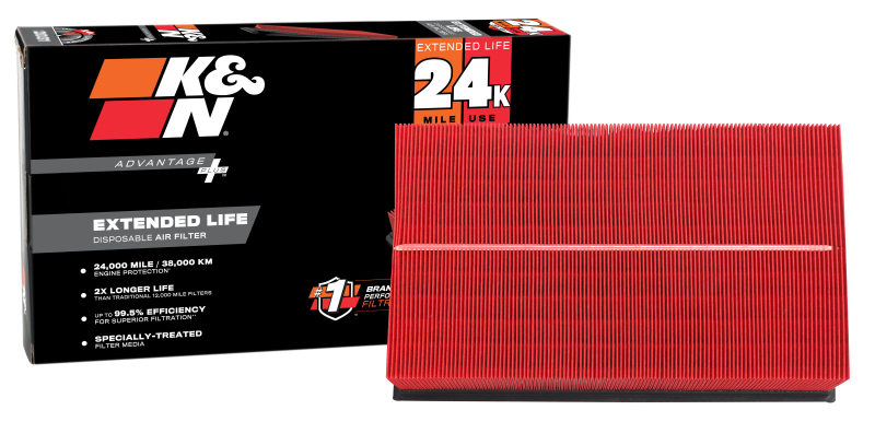 K&N Advantage Plus Air Filter 24K Miles Audi A3 L4-1.8L F/I 13-16 thumbnail 2