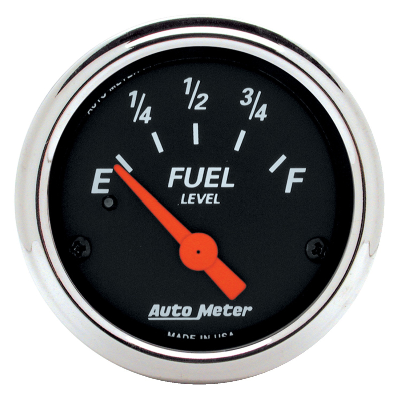 Autometer Designer Black 2-1/16in Black Fuel Level Gauge
