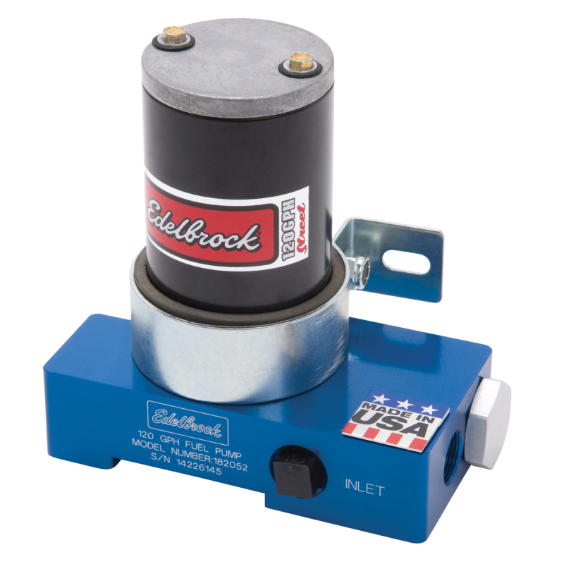 Edelbrock Fuel Pump Electric Quiet-Flo Carbureted 120GPH 3/8In In 3/8In Out 120 GPH Blue thumbnail 5