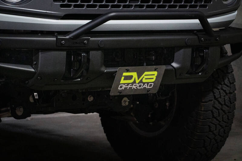 DV8 Offroad 21-22 Ford Bronco Factory Front Bumper License Relocation Bracket - Front thumbnail 8