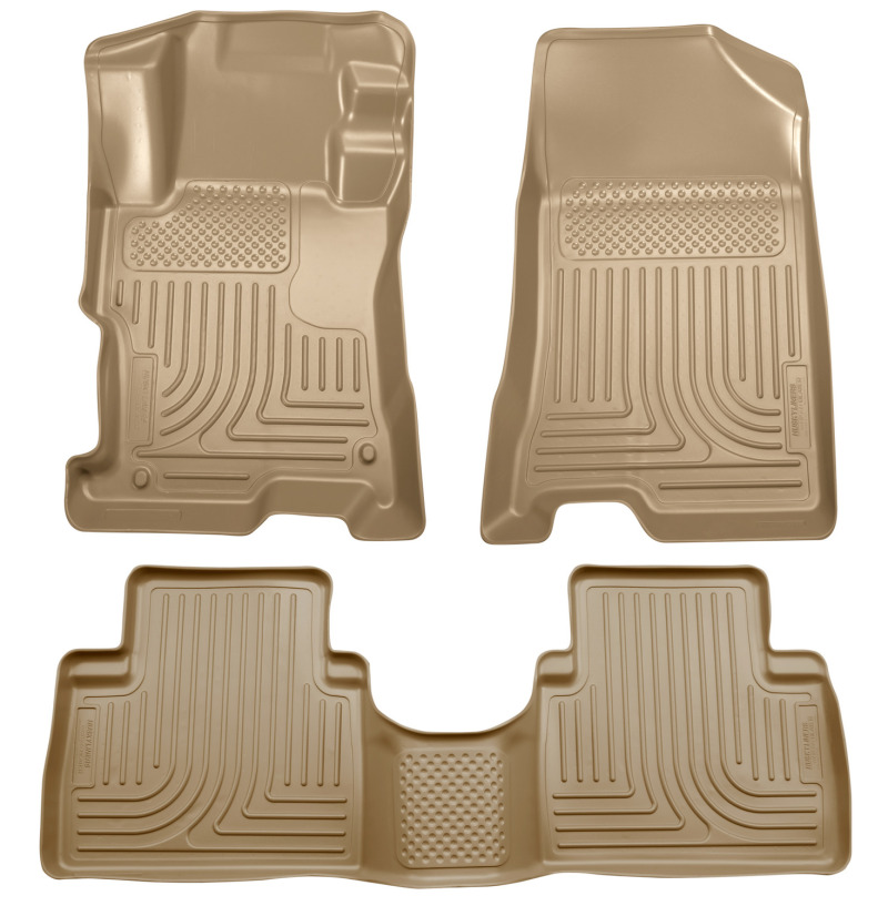 Husky Liners 08-12 Honda Accord (4DR) WeatherBeater Combo Tan Floor Liners (One Piece for 2nd Row) thumbnail 2