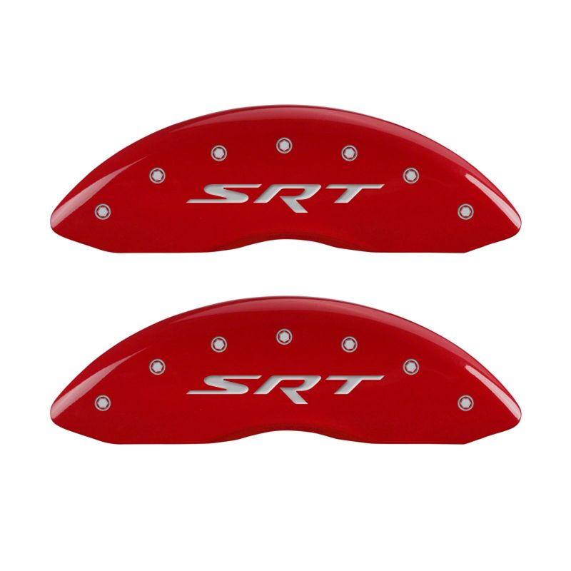 MGP 4 Caliper Covers Engraved Front & Rear SRT Red finish silver ch thumbnail 7