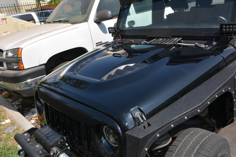 07-18 Jeep Wrangler JK Rubicon 10th Anniversary Replica Hood - Image 14